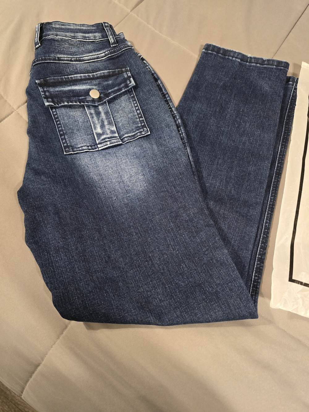 Flamingals Dark Wash Denim Jeans with Flap Pocket